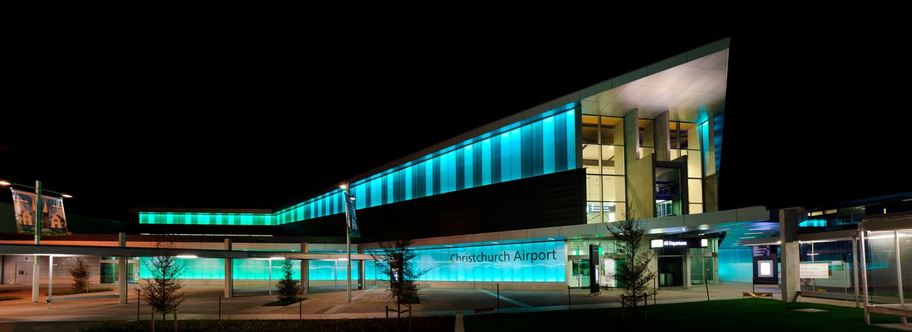 The terminal at night